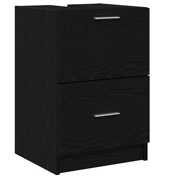 vidaXL Vannitoa kapp Must tamm 40 x 37 x 59 cm Tehispuit