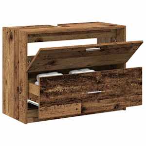 Koupelnová skříň Staré dřevo 78 x 37 x 59 cm Kompozitní dřevo - obrázek 3