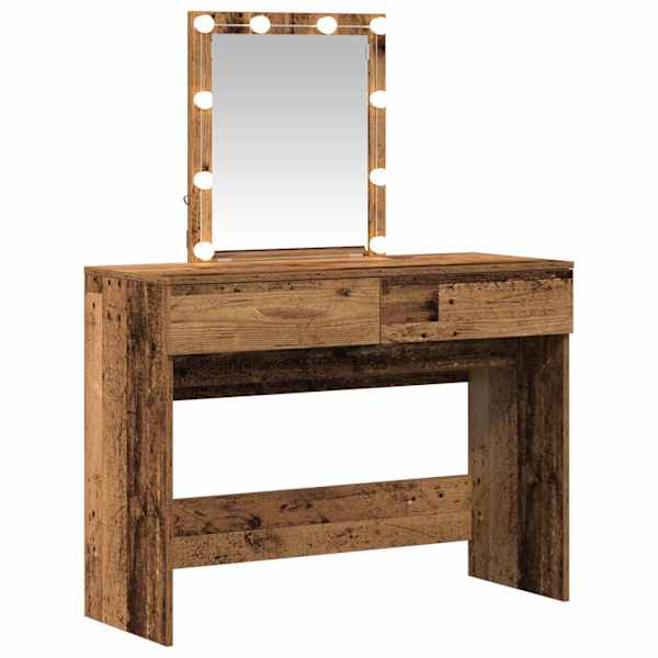 vidaXL Riietumislaud Vana puit 100 x 40 x 130 cm Tehispuit