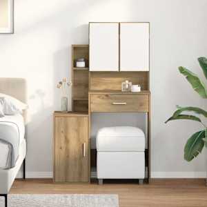 Toaletna mizica Umetni hrast 80 x 35 x 132 cm Konstruiran les