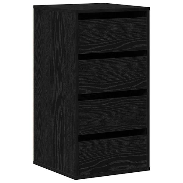 vidaXL Sahtlib&uuml;roo 3-Sahtel Must 40 x 41 x 76 cm Tehispuit