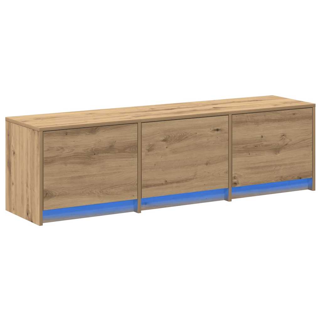 vidaXL TV skrinka s LED Remeselný dub 140x34x40 cm Inžinierske drevo