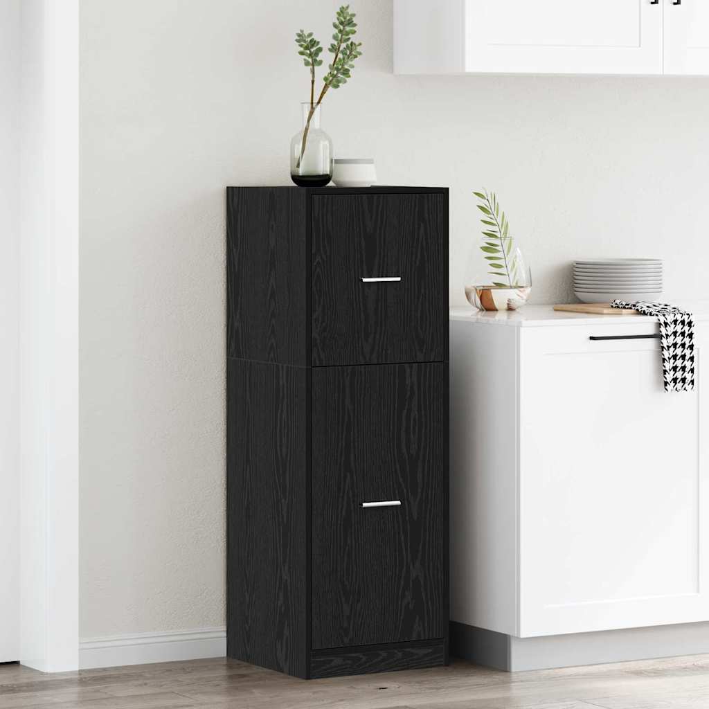 Apoteker Skab Sort Eg 40x41x118 cm Fremstillet Træ