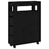 vidaXL Vannitoa m&ouml;&ouml;bleset 65 x 23 x 87 cm Tehispuit Must tamm