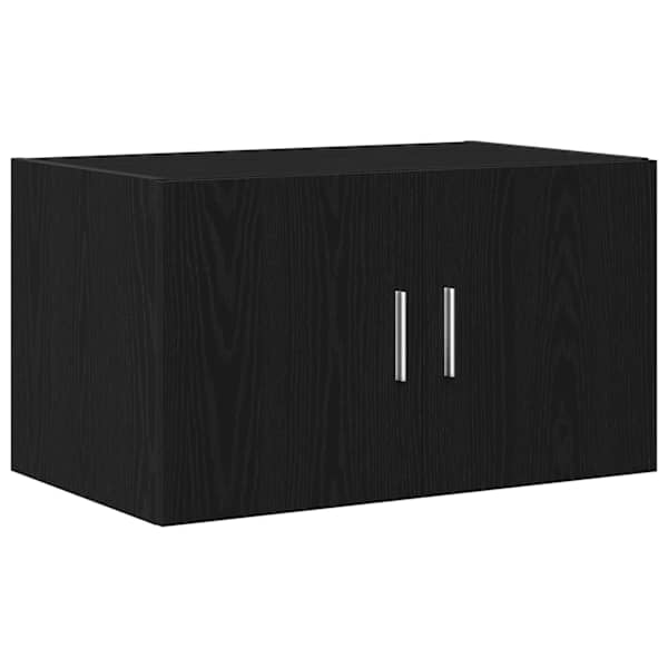 vidaXL Seinekapp Must tamm 70 x 42.5 x 40 cm Tehispuit