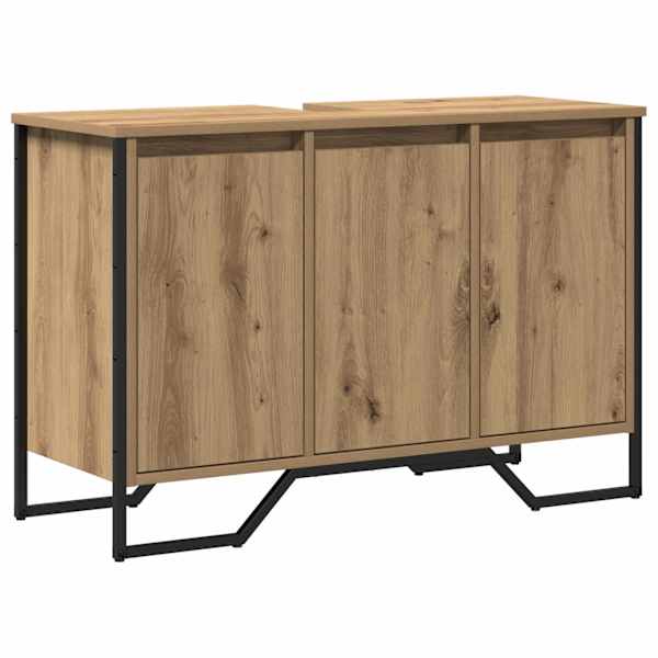 vidaXL Vannitoa kraanikausi kapp K&auml;sit&ouml;&ouml;puu 91 x 35 x 60 cm Tehispuit