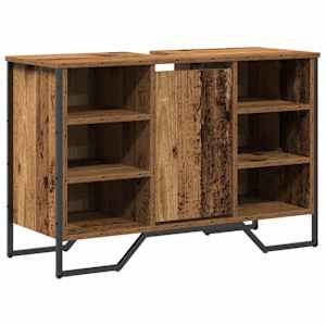 vidaXL Vannitoa kraanikausi kapp Vana puit 91 x 35 x 60 cm Tehispuit