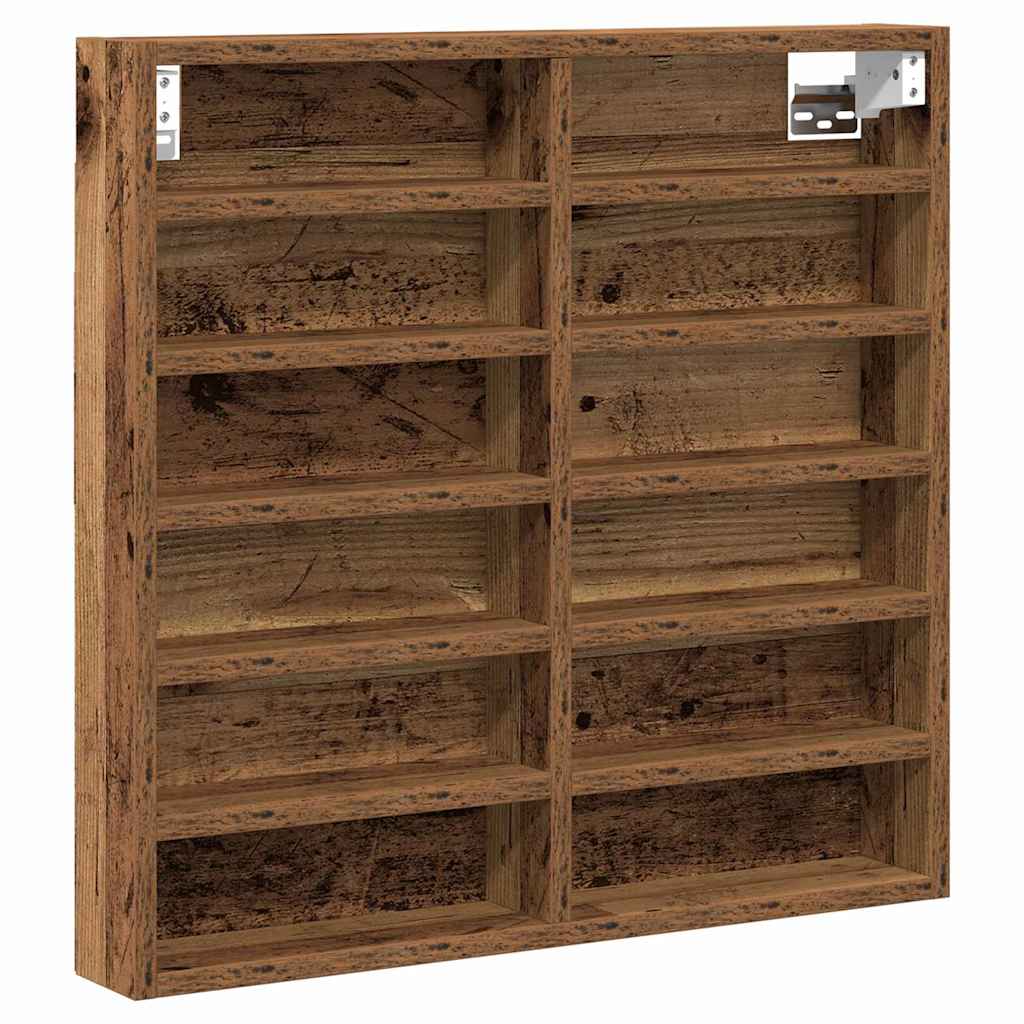 Vitrine Kaappi Vanha Puu 60×8,5×58 cm Lujitettu Puu