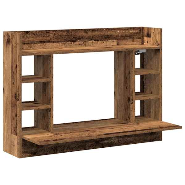 vidaXL Seinale kinnitatud laud Vana puit 105 x 48 x 75 cm Tehispuit