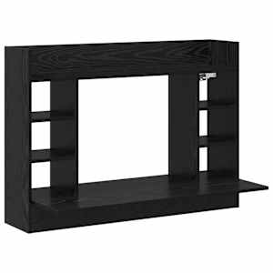 vidaXL Seinale kinnitatud laud Must tamm 105 x 48 x 75 cm Tehispuit