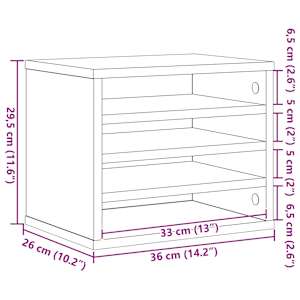 Organizér na stůl Staré dřevo 36 x 26 x 29,5 cm - obrázek 10