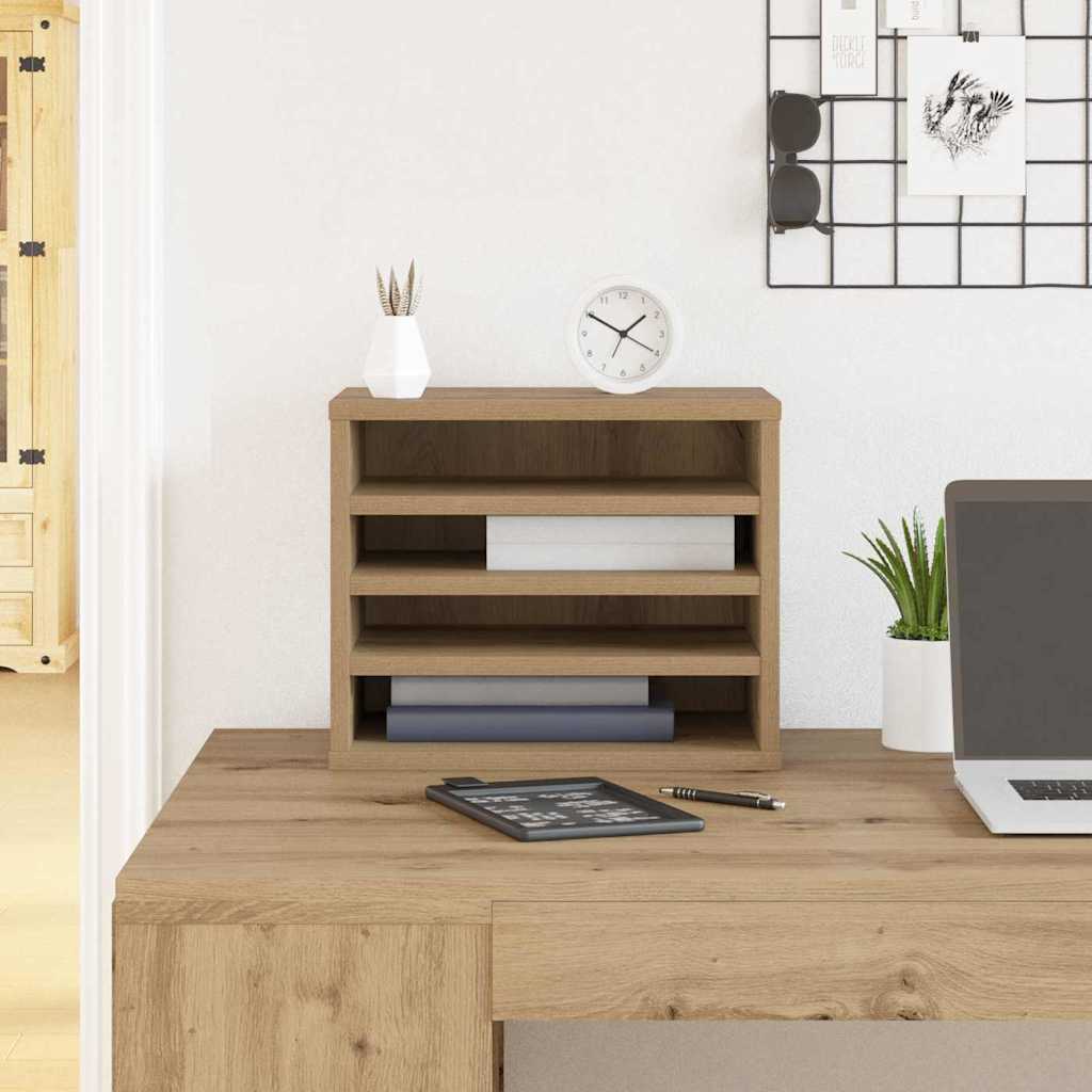 vidaXL Schreibtisch Organizer Eichenoptik 36x26x29.5 cm Holzwerkstoff
