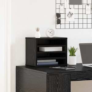 Organizér na stůl Černý dub 36 x 26 x 29,5 cm kompozitní dřevo - obrázek 4