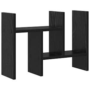 vidaXL T&ouml;&ouml;laua korraldaja Must tamm 50 x 15,5 x 35,5 cm Tehispuit