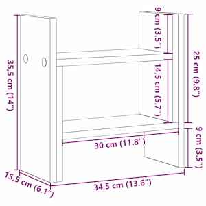 Organizér na stůl Černý dub 34,5 x 15,5 x 35,5 cm - obrázek 11