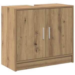 vidaXL Vannitoa kapp K&auml;sit&ouml;&ouml;puu 63 x 29 x 55 cm Tehispuit