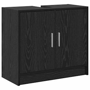 vidaXL Vannitoa kapp Must tamm 63 x 29 x 55 cm Tehispuit
