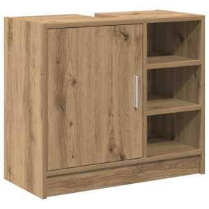 Koupelnová skříň s policí Artisanový dub 63 x 29 x 55 cm - obrázek 2