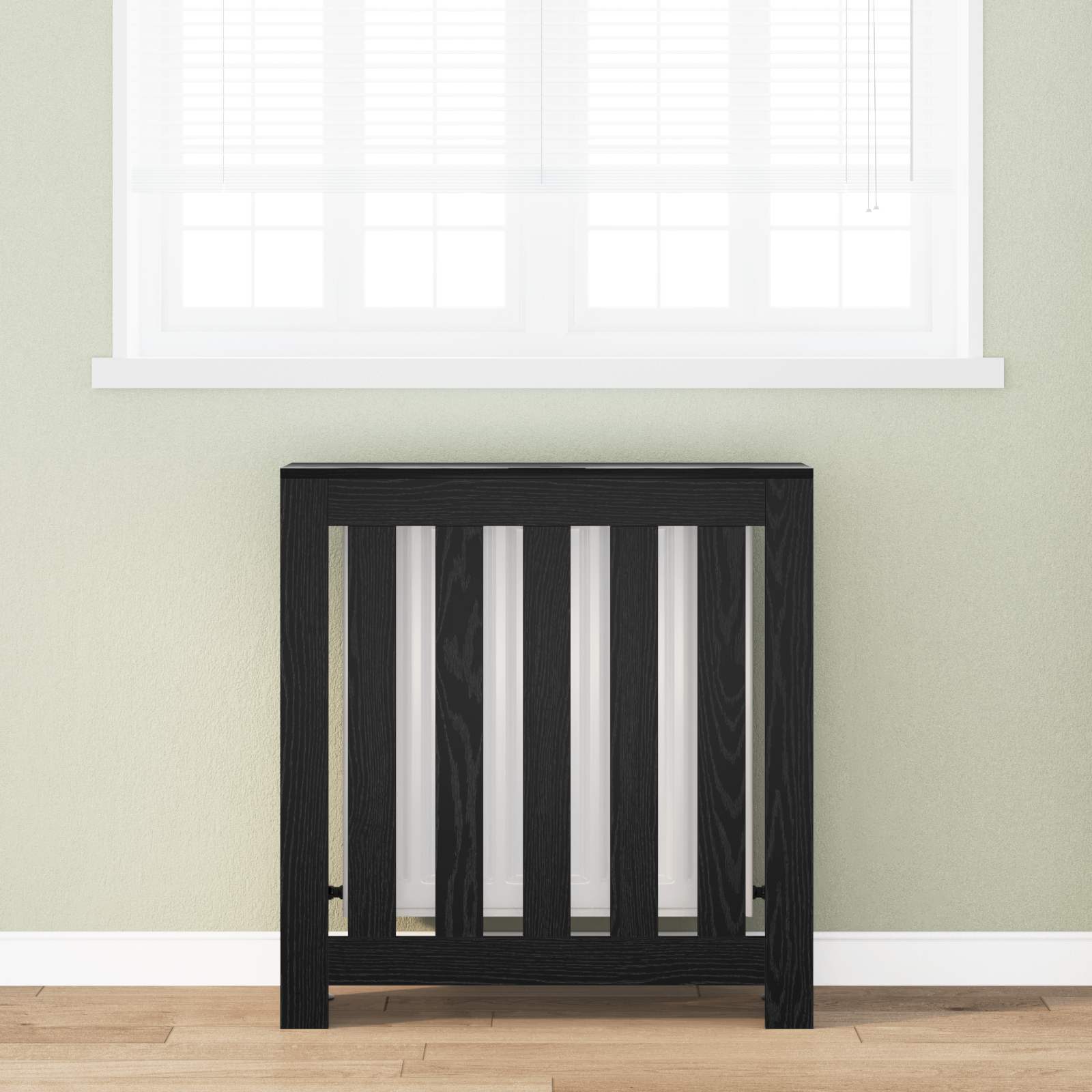 vidaXL Capac pentru radiator Stejar Negru 78 x 20 x 82 cm