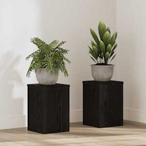 Stojan na rostliny 2 pcs Černý dub 20 x 20 x 30 cm - obrázek 1