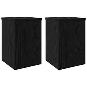 Stojan na rostliny 2 pcs Černý dub 20 x 20 x 30 cm - obrázek 2