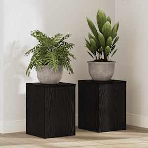 Stojan na rostliny 2 pcs Černý dub 25 x 25 x 35 cm - obrázek 1
