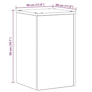 Stojan na rostliny 2 pcs Černý dub 30 x 30 x 50 cm - obrázek 10