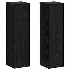 Stojan na rostliny 2 pcs Černý dub 17 x 17 x 60 cm - obrázek 2