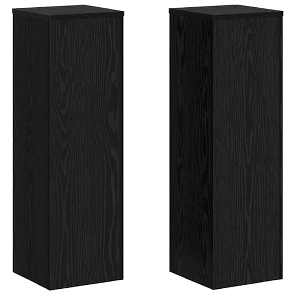 vidaXL Taimede alus 2 tk Must tamm 25 x 25 x 80 cm Tehispuit