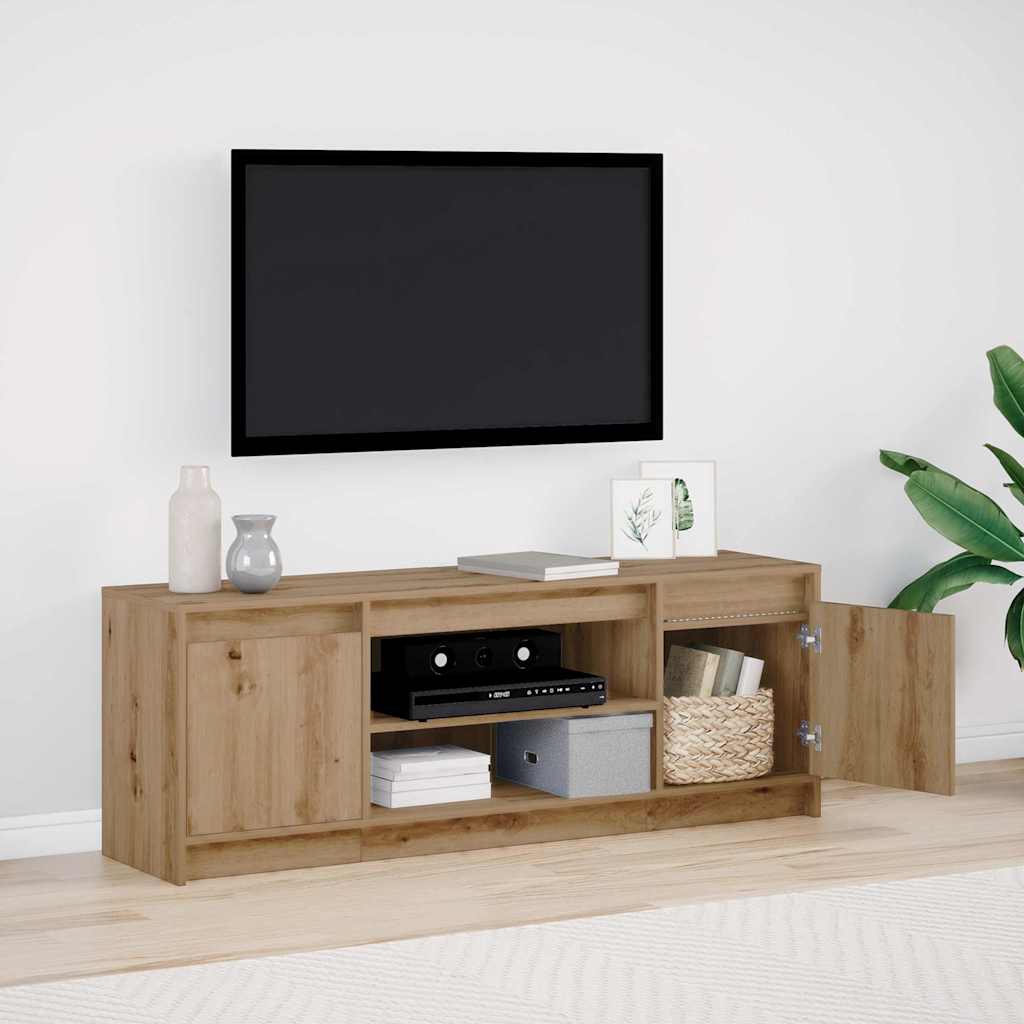 TV Kapp koos LED Kunstniku Puidust 139.5x34x50 cm Tehispuit
