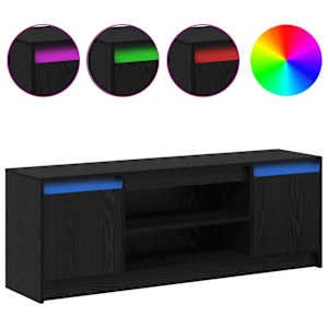 TV jednotky Černá 139,5 x 34 x 50 cm Kompozitní dřevo - obrázek 4