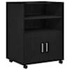 vidaXL Kapp Must tamm 60 x 48 x 74.5 cm Ratastega