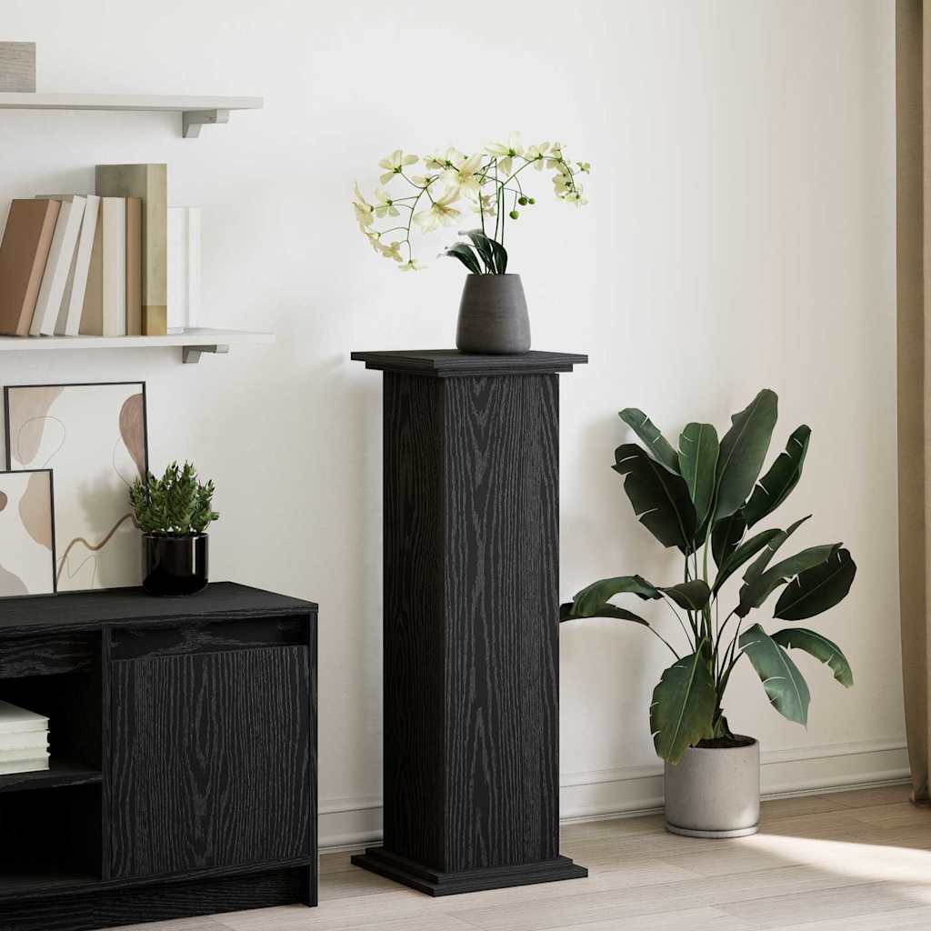 Väljapanekutugi koos säilitamisega Must tamm 31x30x90 cm Töödeldud puit