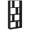 vidaXL Raamaturiiul 8 tasandit 60 x 20 x 120,5 cm Tehispuit Must tamm