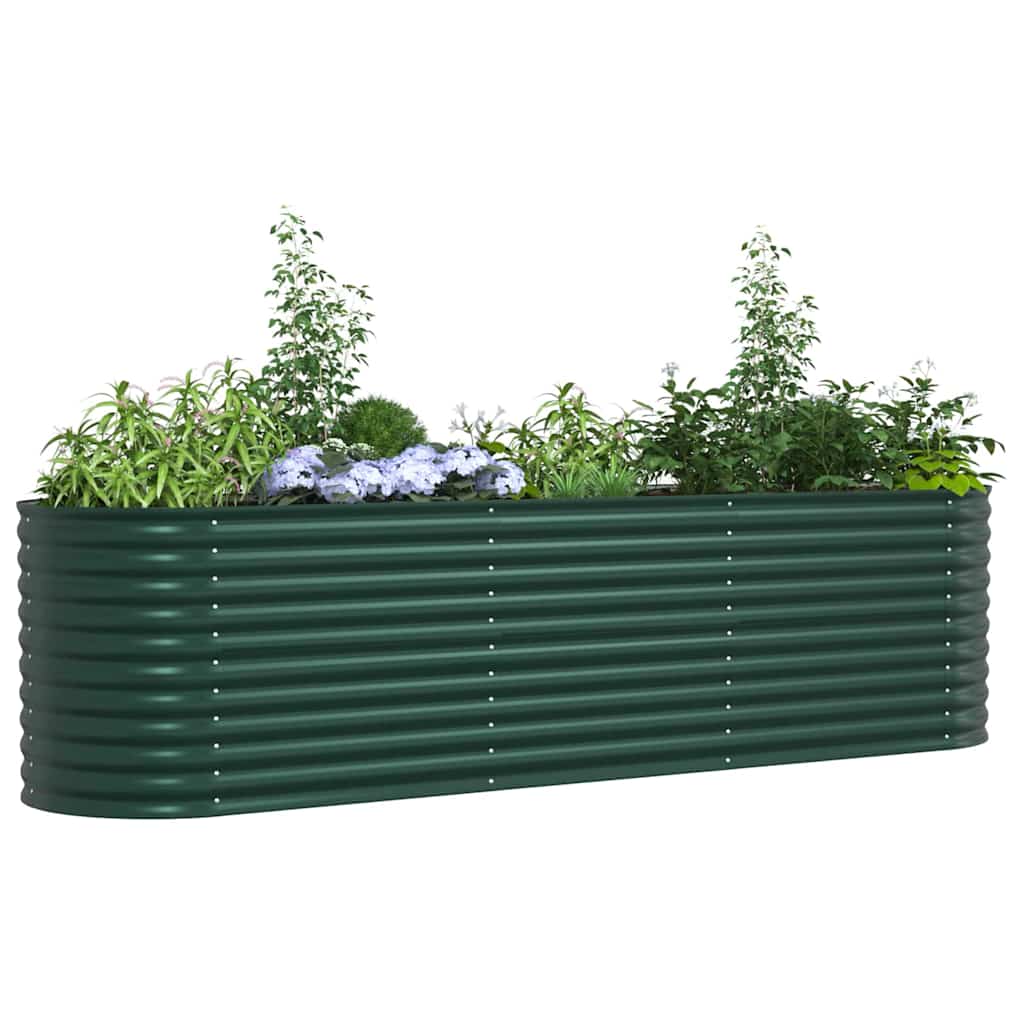 Thumbnail - vidaXL Garten-Hochbeet Grün 320 x 80 x 81 cm Stahl