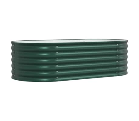 vidaXL Ανυψωμένο Κρεβάτι Κήπου Πράσινο 160x80x44 εκ. από Γαλβανισμένο Χάλυβα