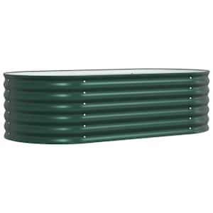 vidaXL Ανυψωμένο Κρεβάτι Κήπου Πράσινο 160x80x44 εκ. από Γαλβανισμένο Χάλυβα