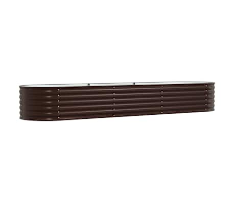 vidaXL Ψηλό Κρεβάτι Κήπου Καφέ 320x80x44 εκ από Γαλβανισμένο Χάλυβα