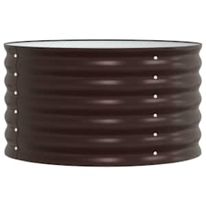 Dvignjena gredica Rjava 80 x 80 x 44 cm Jeklo