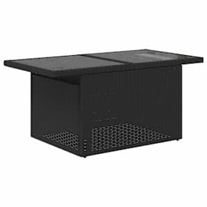 Sada zahradních pohovek 5 pcs Černá a krémová polyratan - obrázek 6