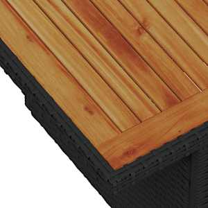 Vrtna sedežna garnitura z blazino 5 pcs Črna - slika 8