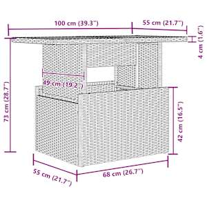 Vrtna sedežna garnitura z blazino 5 pcs bež in svetlo siva - slika 12