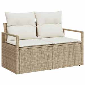 Sada zahradních pohovek s polštářem 8 pcs Béžová a krémová - obrázek 4