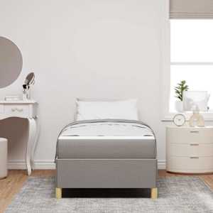Rám postele s matrací Taupe 90 x 190 cm textil - obrázek 3