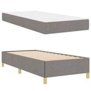 Rám postele s matrací Taupe 90 x 190 cm textil - obrázek 5
