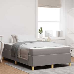 Rám postele s matrací Taupe 120 x 190 cm textil - obrázek 1