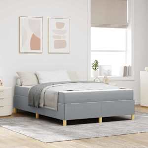 Konstrukcija postelje Svetlo siva 140 x 190 cm blago