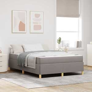 Rám postele s matrací Taupe 140 x 200 cm textil - obrázek 1