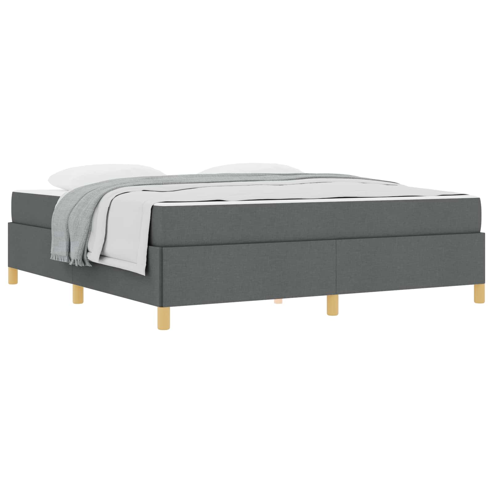 vidaXL Bedframe Donkergrijs 180 x 200 cm Stof grijs, foto 3