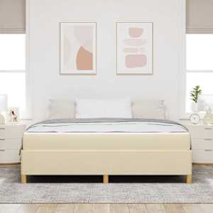 Rám postele s matrací Krémová 180 x 200 cm textil - obrázek 3